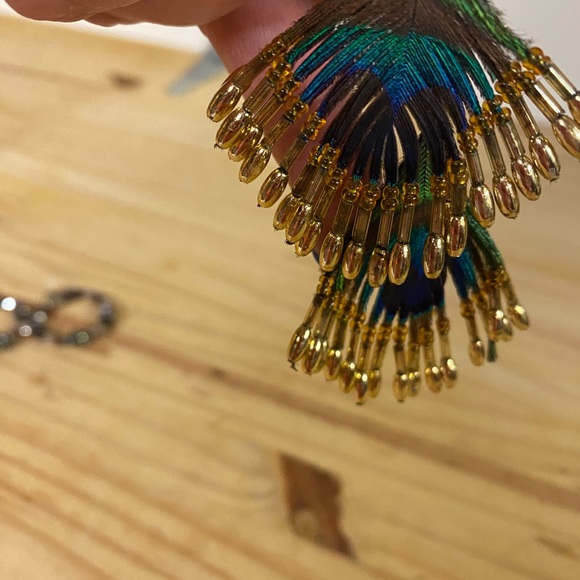 2 sets of Earrings: vibrant peacock & beautiful purple with clear & silver. - Picture 6 of 7